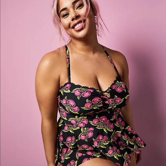 torrid Other - New! Torrid sz 3 Betsey Johnson Cherry Bathing Swim Suit 3X